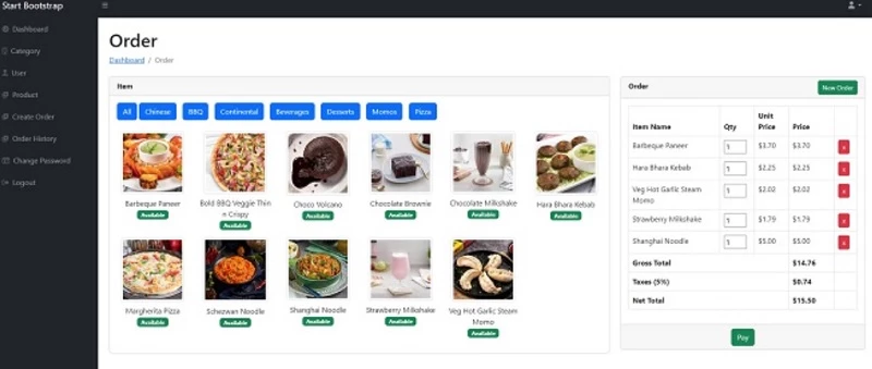 Interface for a point of sale system