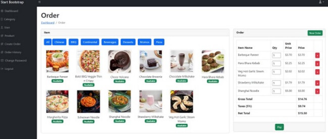 Interface for a point of sale system