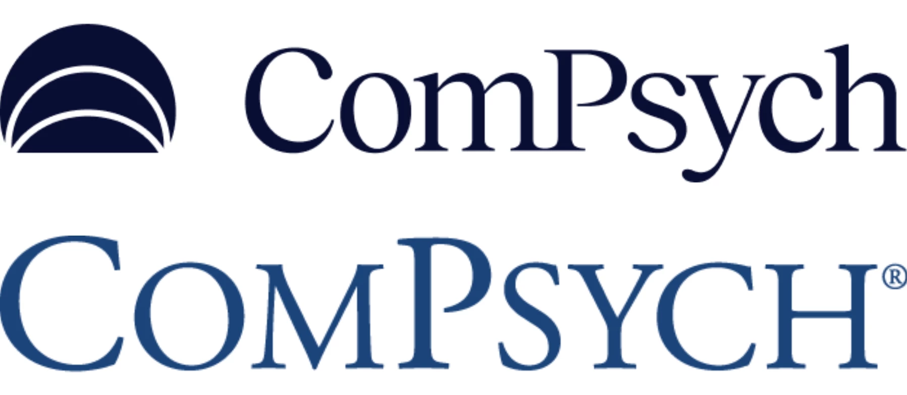 ComPsych's new logo design before and after