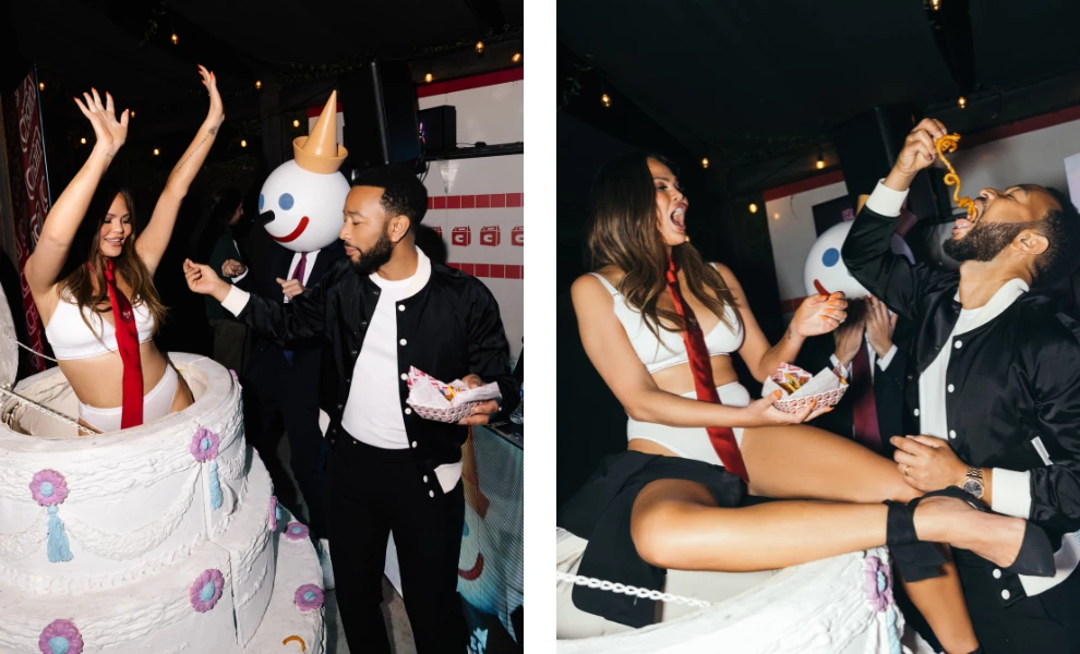 Chrissy Teigen and John Legend attend Jack Box Birthday