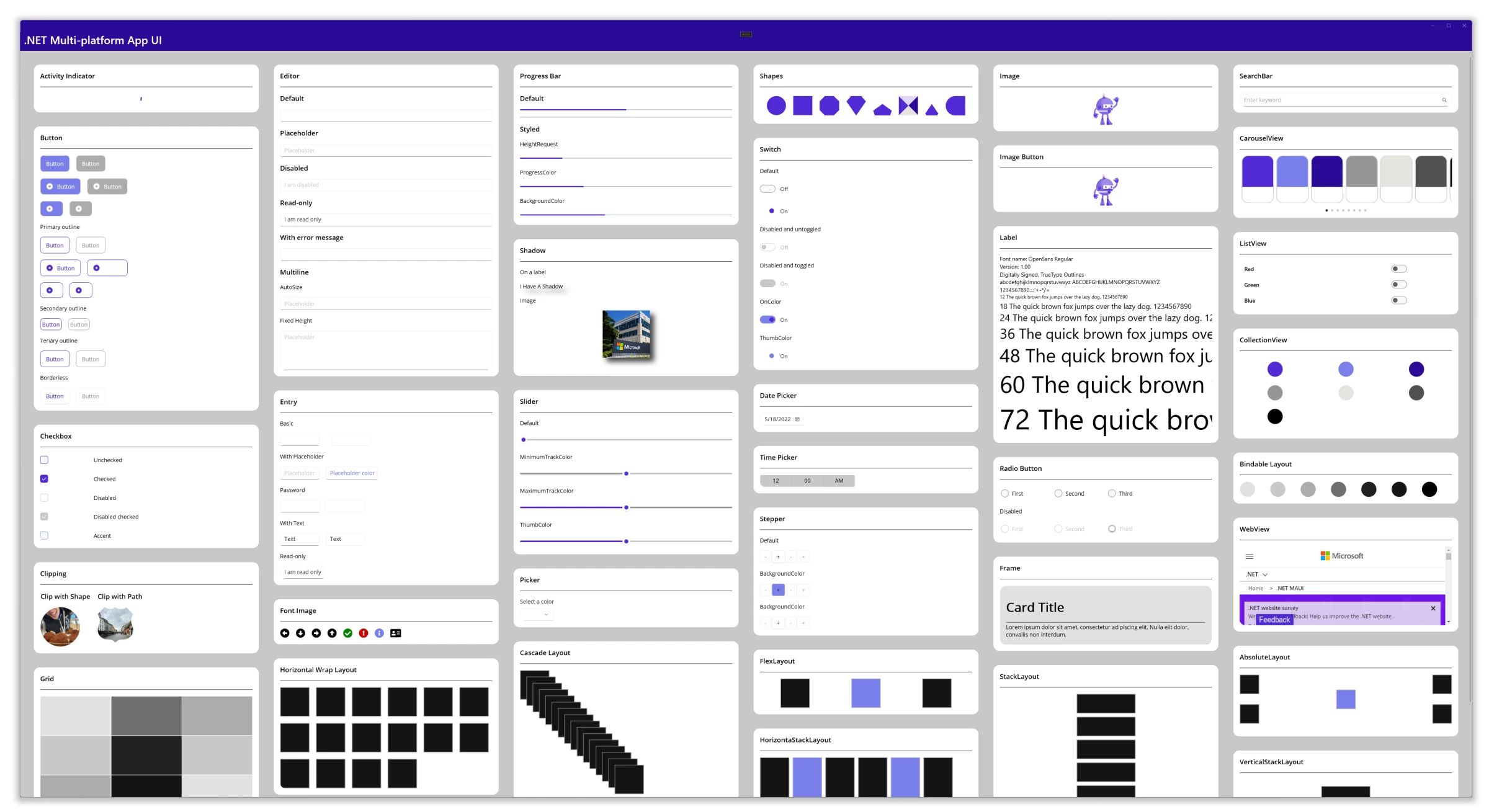 .NET MAUI user interface User interface of .NET MAUI