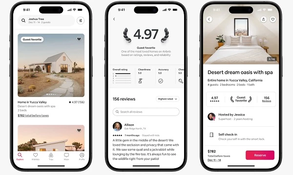 Airbnb unified UX Airbnb offers a seamless desktop and mobile experience