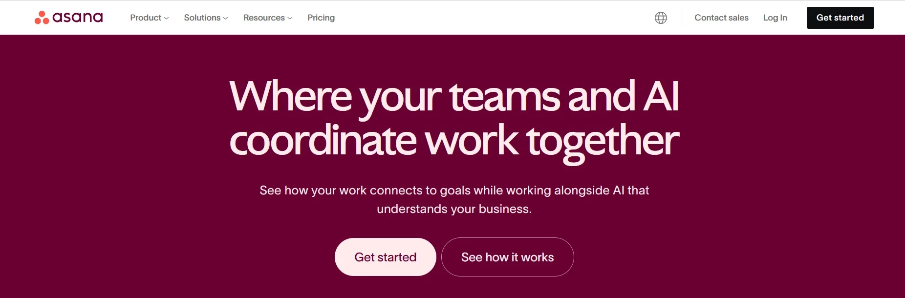Asana Asana homepage