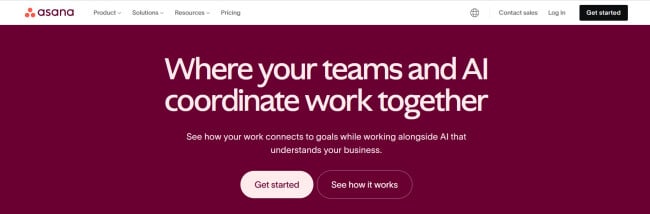 Asana Asana homepage