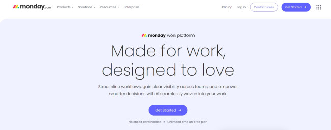 Monday.com Monday.com homepage