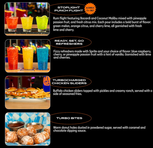 Hot Wheels-Themed Menu Dave & Buster's Hot Wheels-Themed Menu