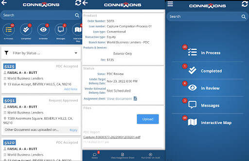 Mobile App Interface for Managing Loan Processing Tasks and Document Reviews