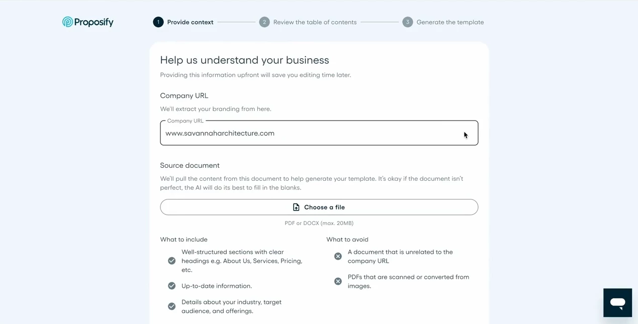 Proposify Dashboard