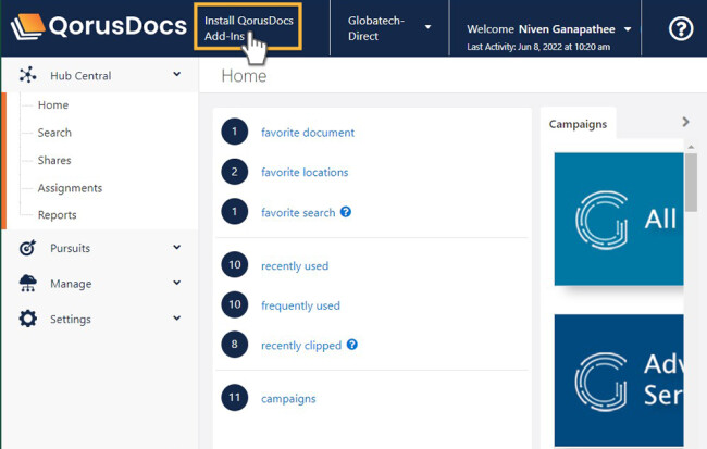 QorusDocs Office Integration