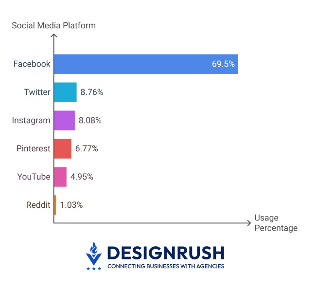 Graph showing social media platform usage