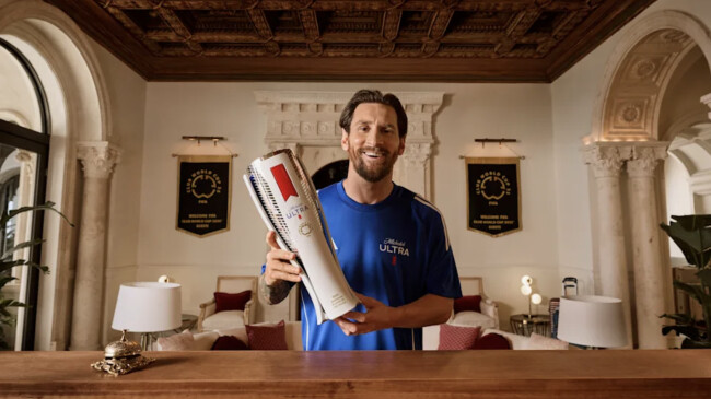 Lionel Messi Posing as the Michelob ULTRA Brand Ambassador | Source: Michelob ULTRA Lionel Messi Posing as the Michelob ULTRA Brand Ambassador | Source: Michelob ULTRA