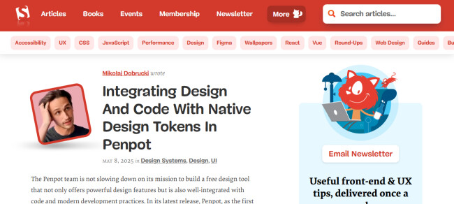 Smashing Magazine homepage