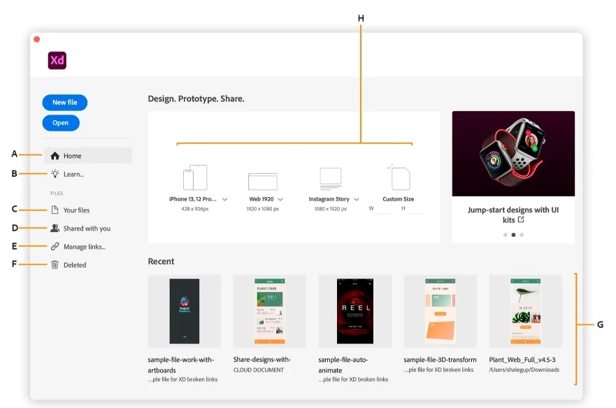 Adobe XD Adobe XD screenshot