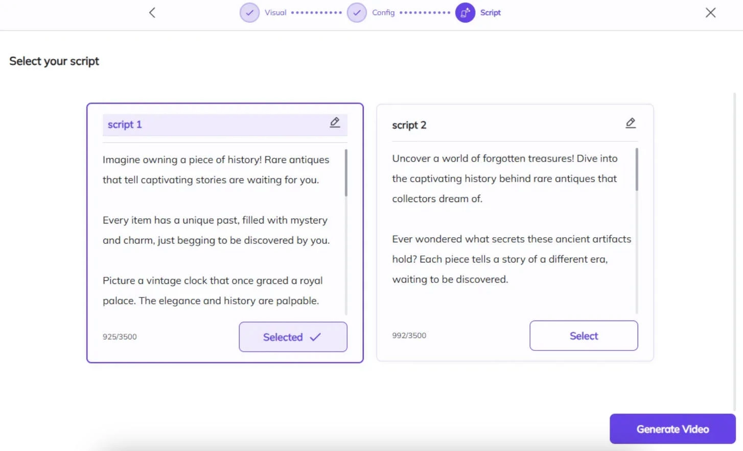 Zebracat script editor Zebracat script editor