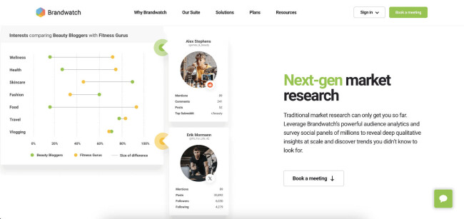 Brandwatch market research homepage Brandwatch market research homepage screenshot