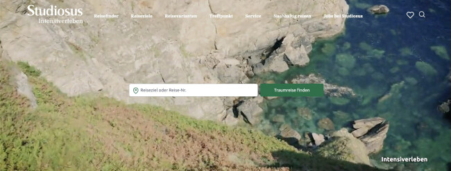 Studiosus Reisen homepage screenshot