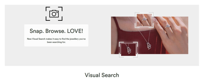 H.Samuel Visual Search Visual search tool on H.Samuel