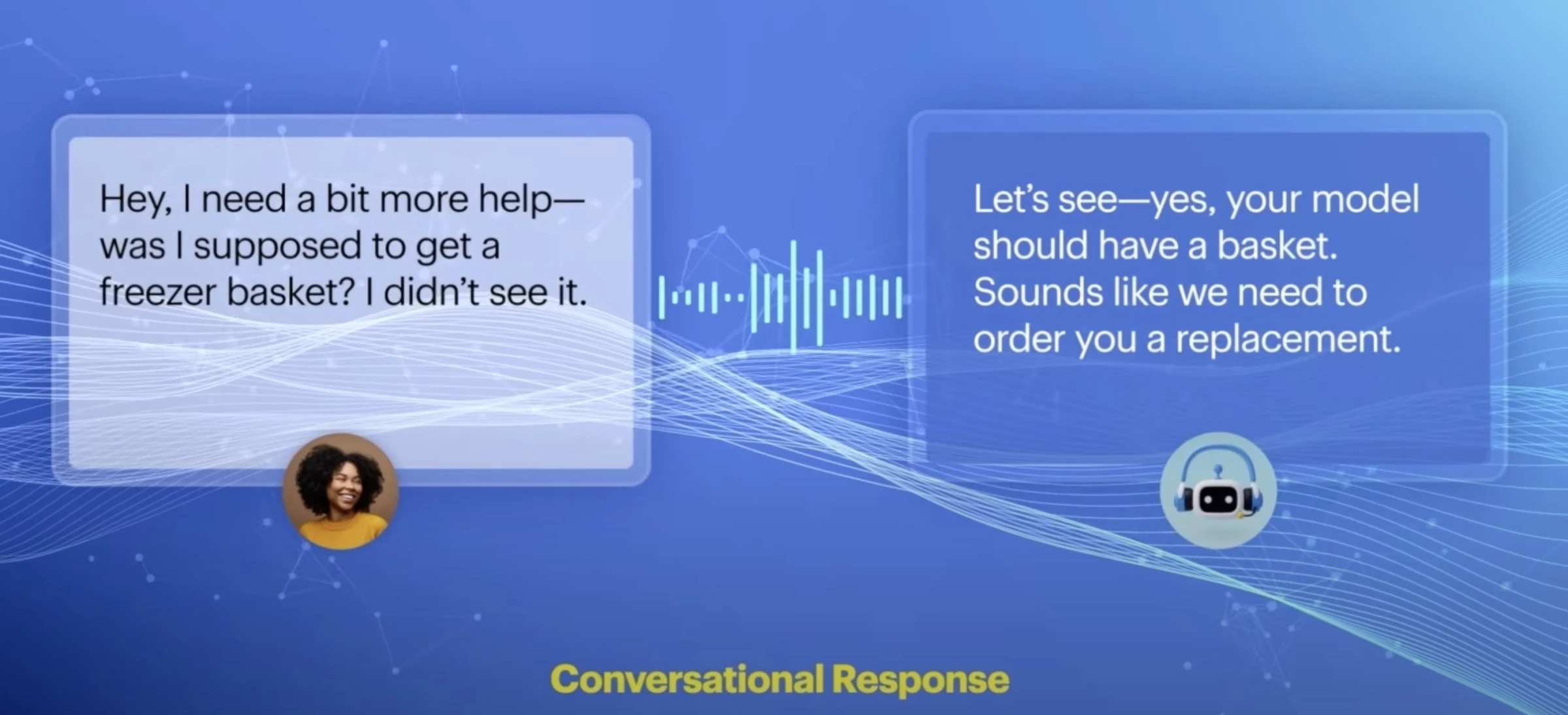 AI conversational response screenshot
