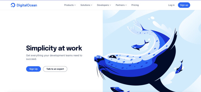DigitalOcean DigitalOcean Webpage