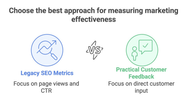 Legacy SEO Metrics vs. Practical Customer Feedback Legacy SEO Metrics vs. Practical Customer Feedback