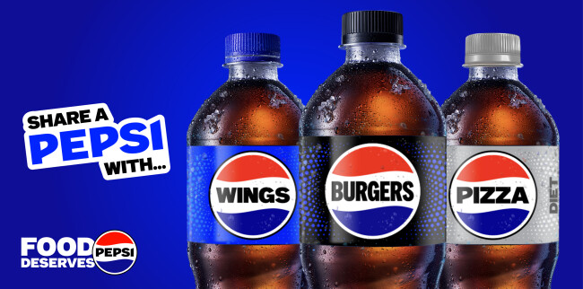 "Share a Pepsi" campaign highlights food over names "Share a Pepsi" campaign highlights food over names