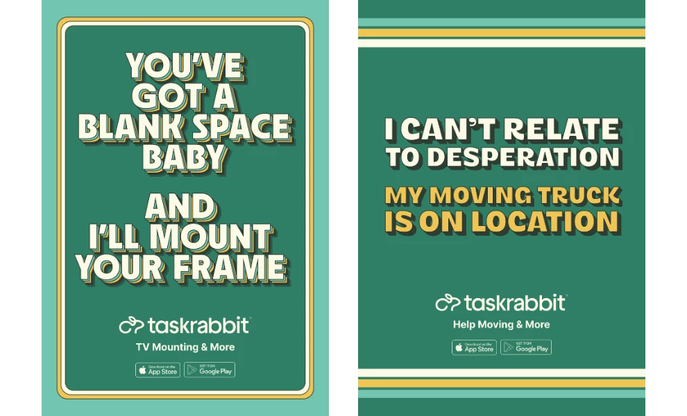 Taskrabbit's Lyrics-Inspired Summer OOH Campaign