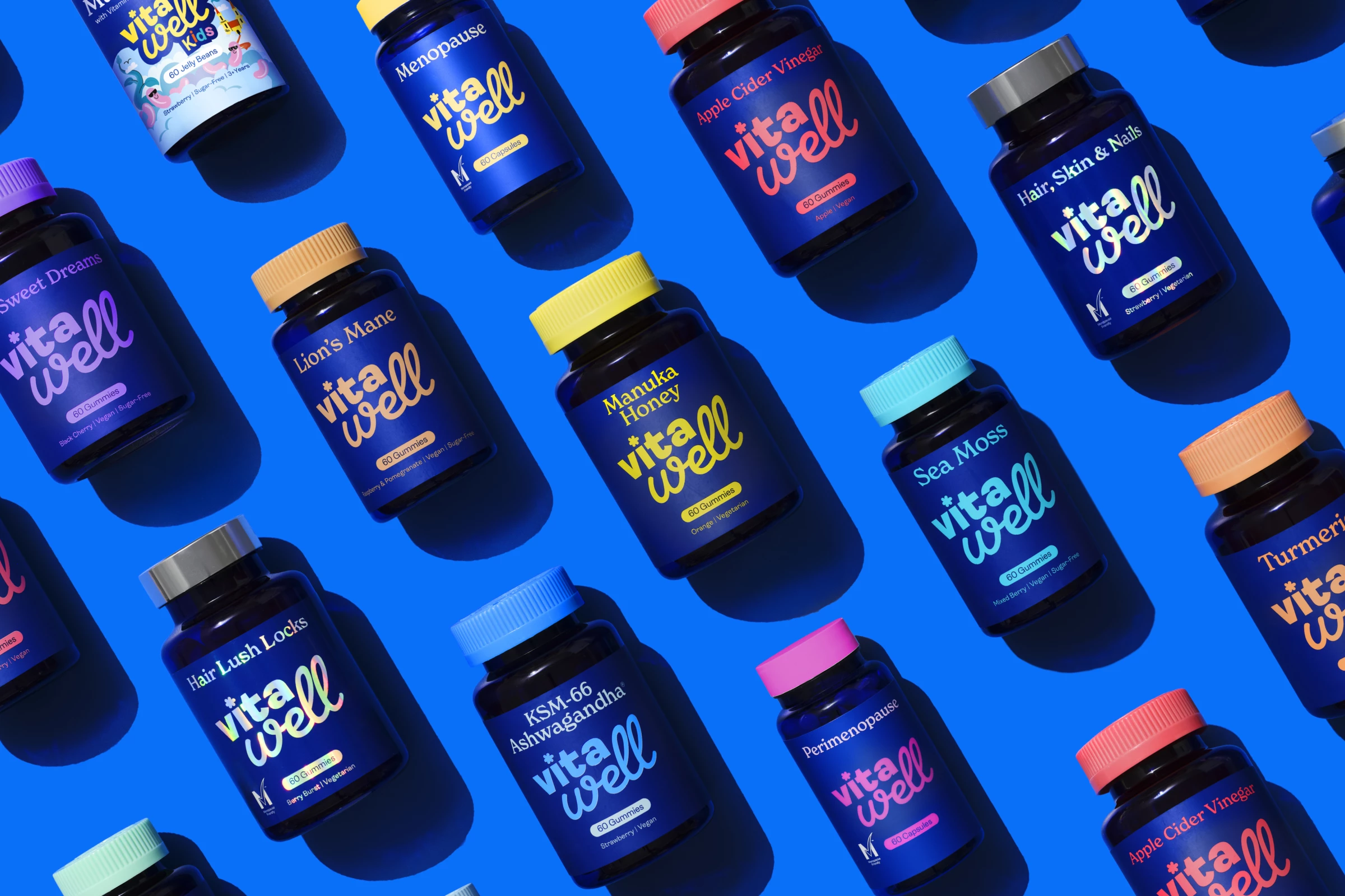 Vitawell's products in new packaging look