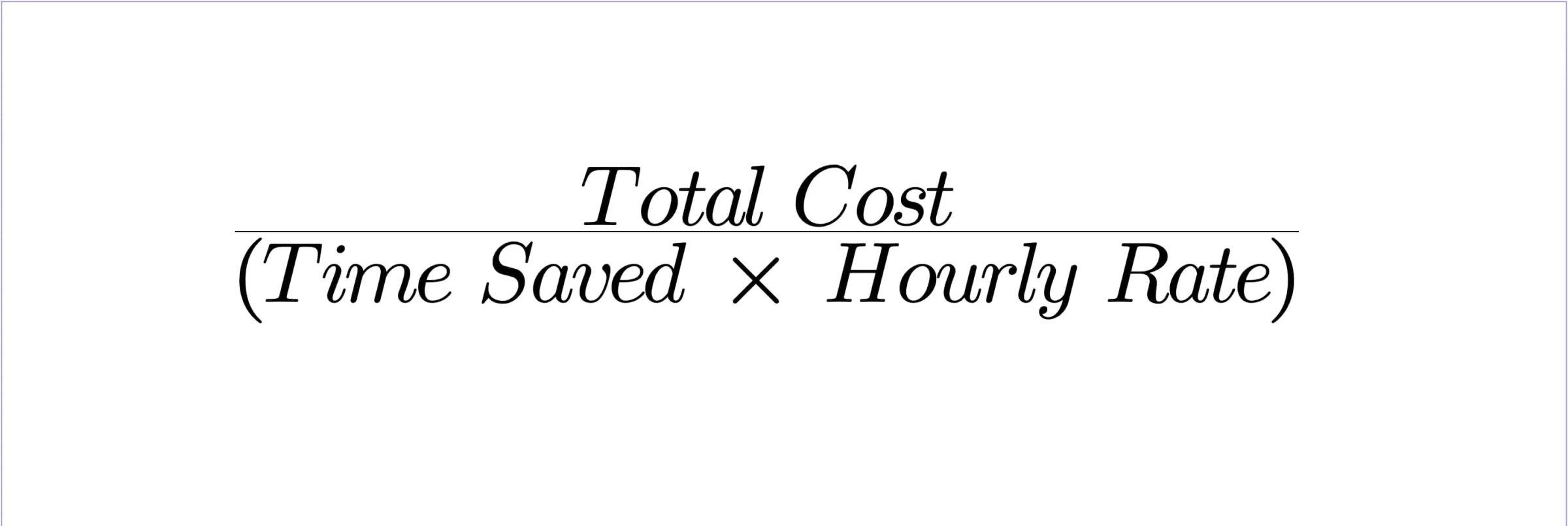 AI ROI Formula AI ROI Formula