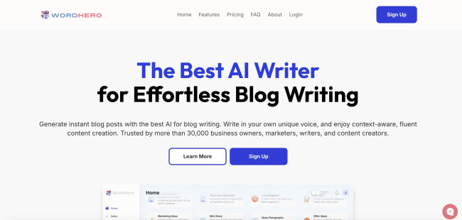 wordhero website