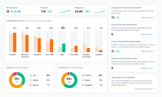 Scrunch AI dashboard.