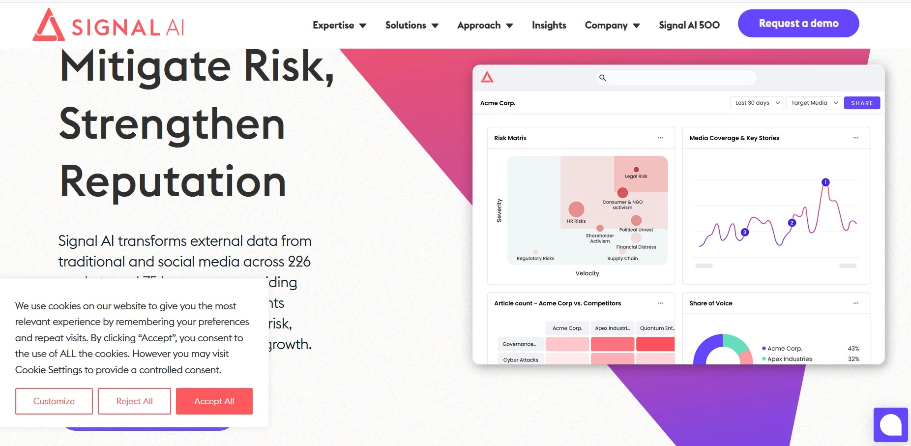 Signal AI homepage.