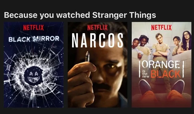 Netflix recommendation with explanation.