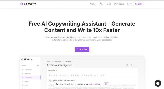 ai writa website