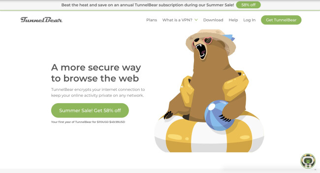 tunnelbear website