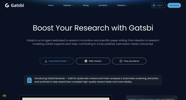 gatsbi webpage