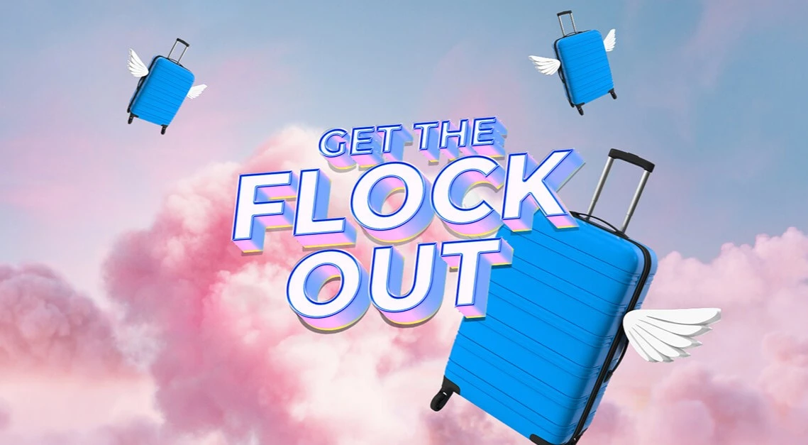 Priceline's Get the Flock Out Campaign Banner