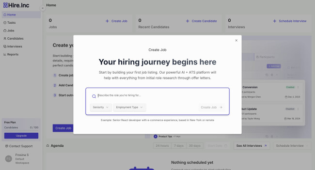 hire.inc dashboard