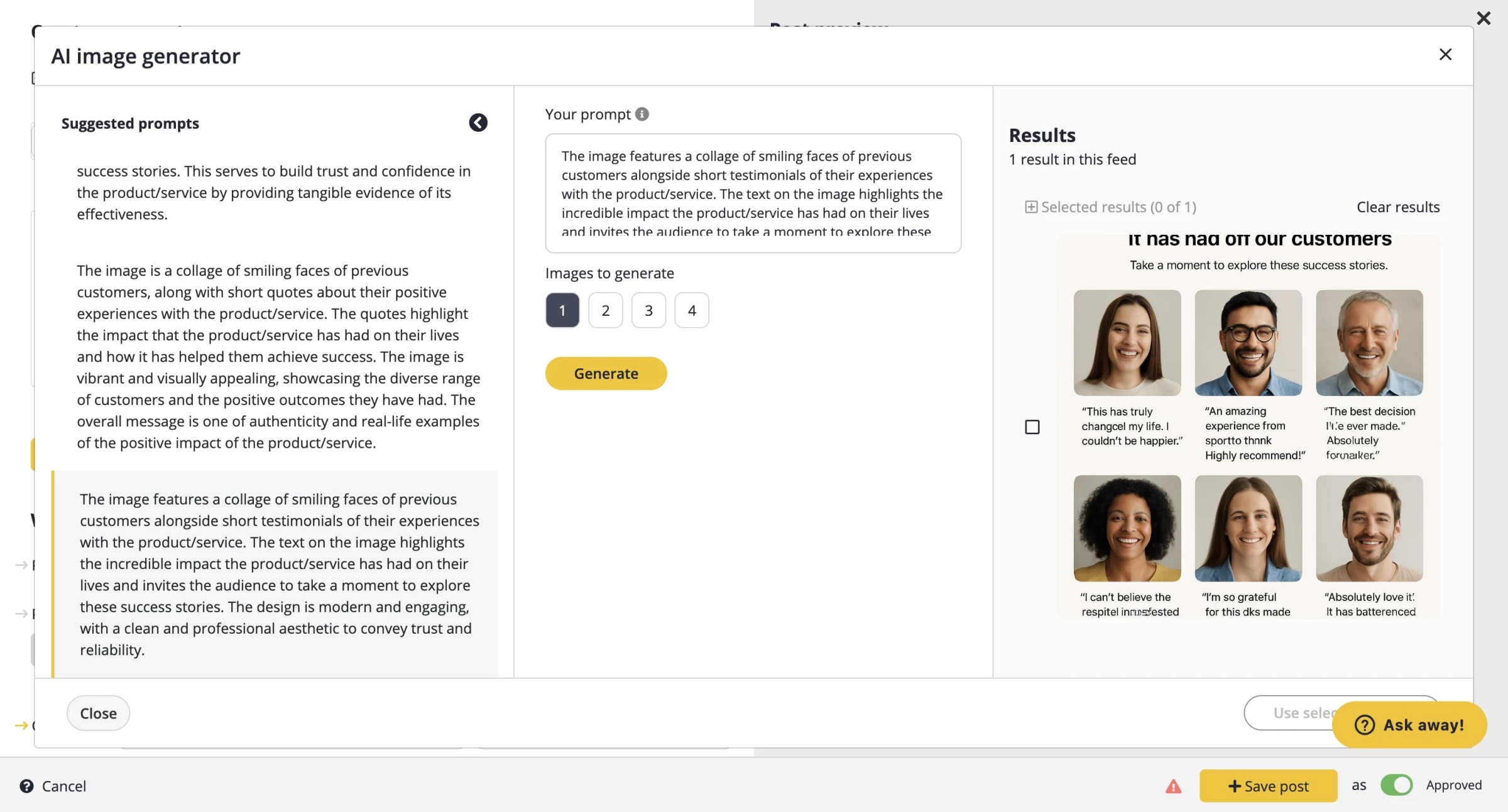 socialbee post