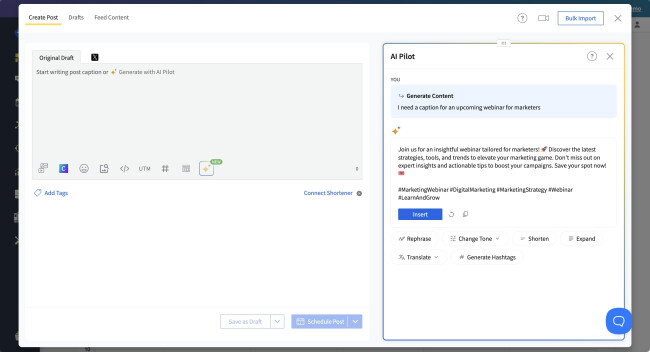 socialpilot dashboard