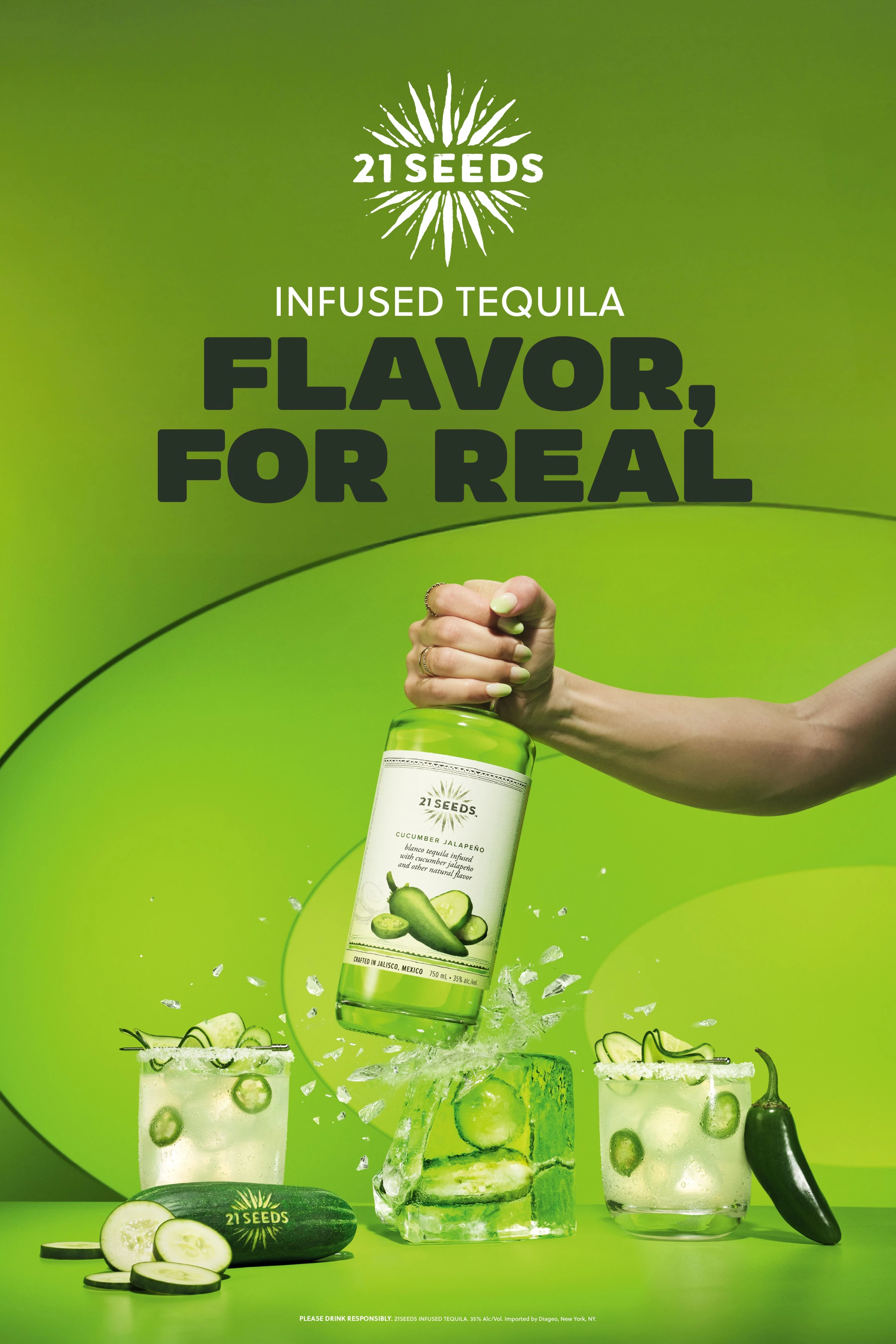 21Seeds Infused Tequila Cucumber Jalapeño × Lemon Lime