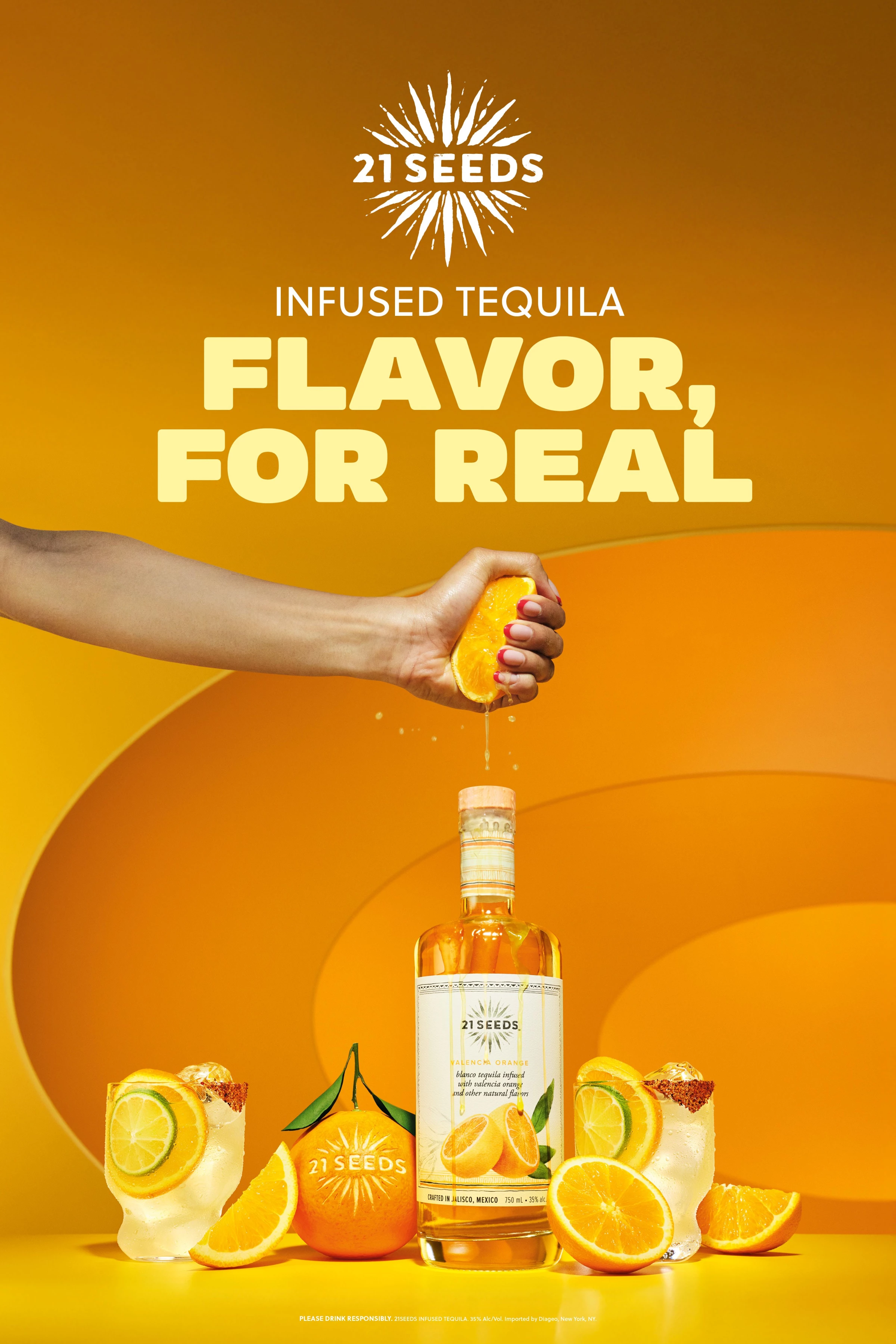 21Seeds Infused Tequila Valencia Orange × Orange
