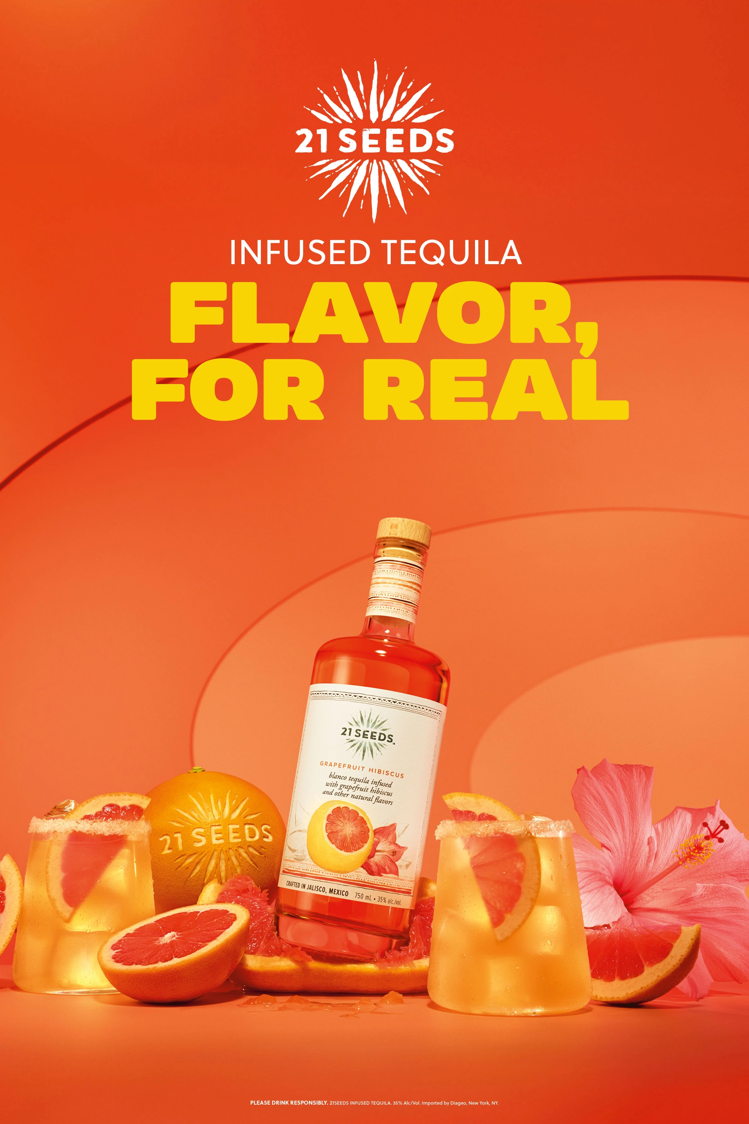21Seeds Infused Tequila Grapefruit Hibiscus × Strawberry Lemon