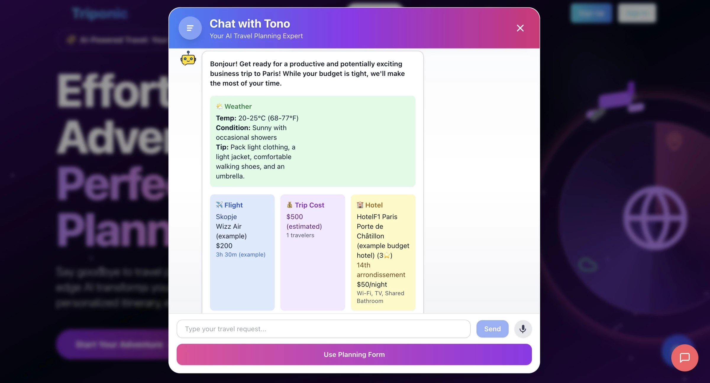 triponic chat