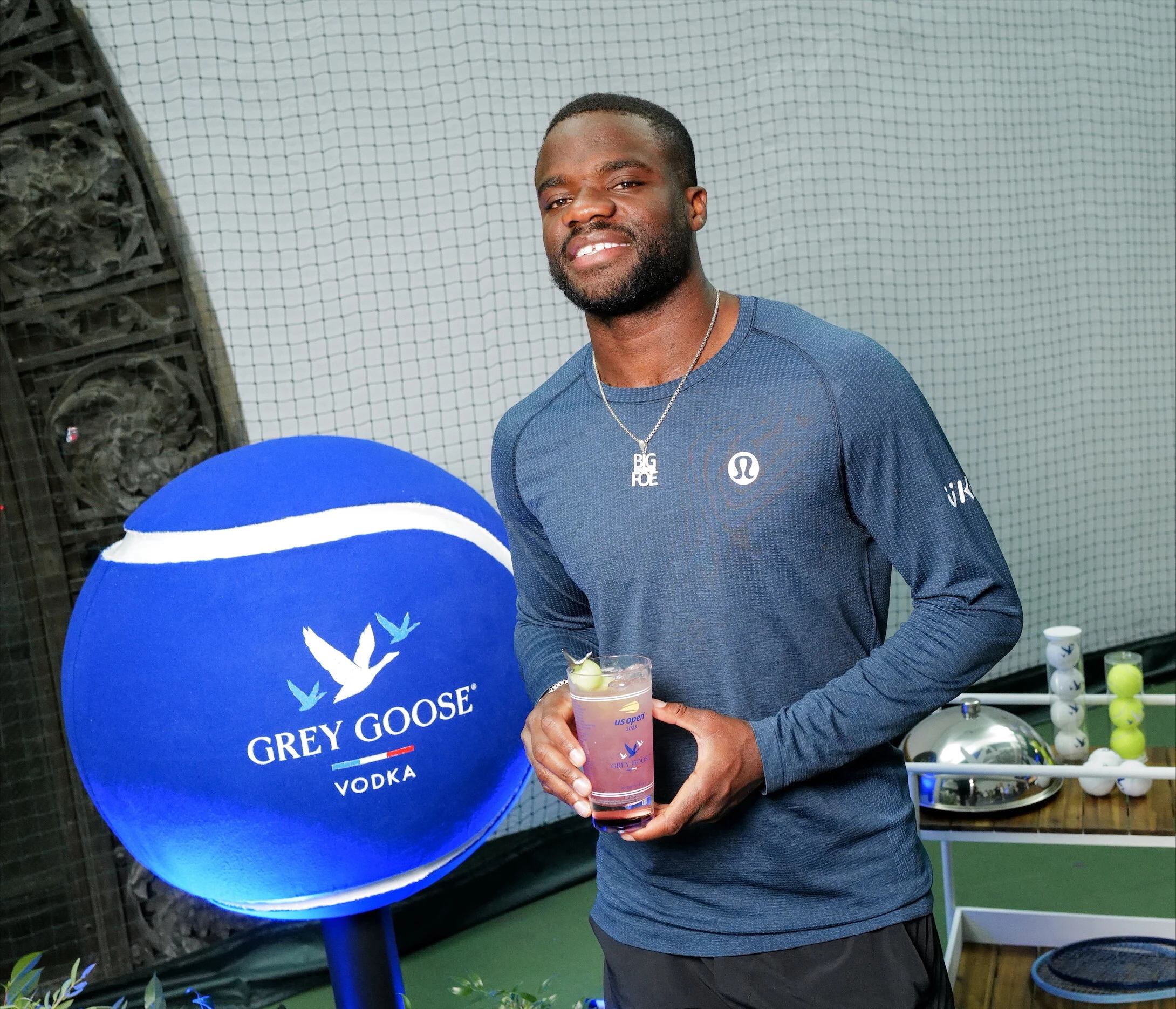 Frances Tiafoe with a 'Honey Deuce' | Source: Grey Goose