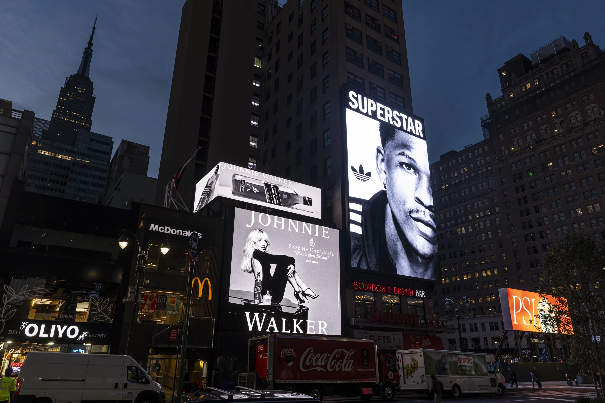 Johnnie Walker x Sabrina Carpenter Billboard in NYC