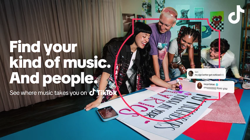 TikTok "See Where Music Takes You" Campaign Poster TikTok "See Where Music Takes You" Campaign Poster