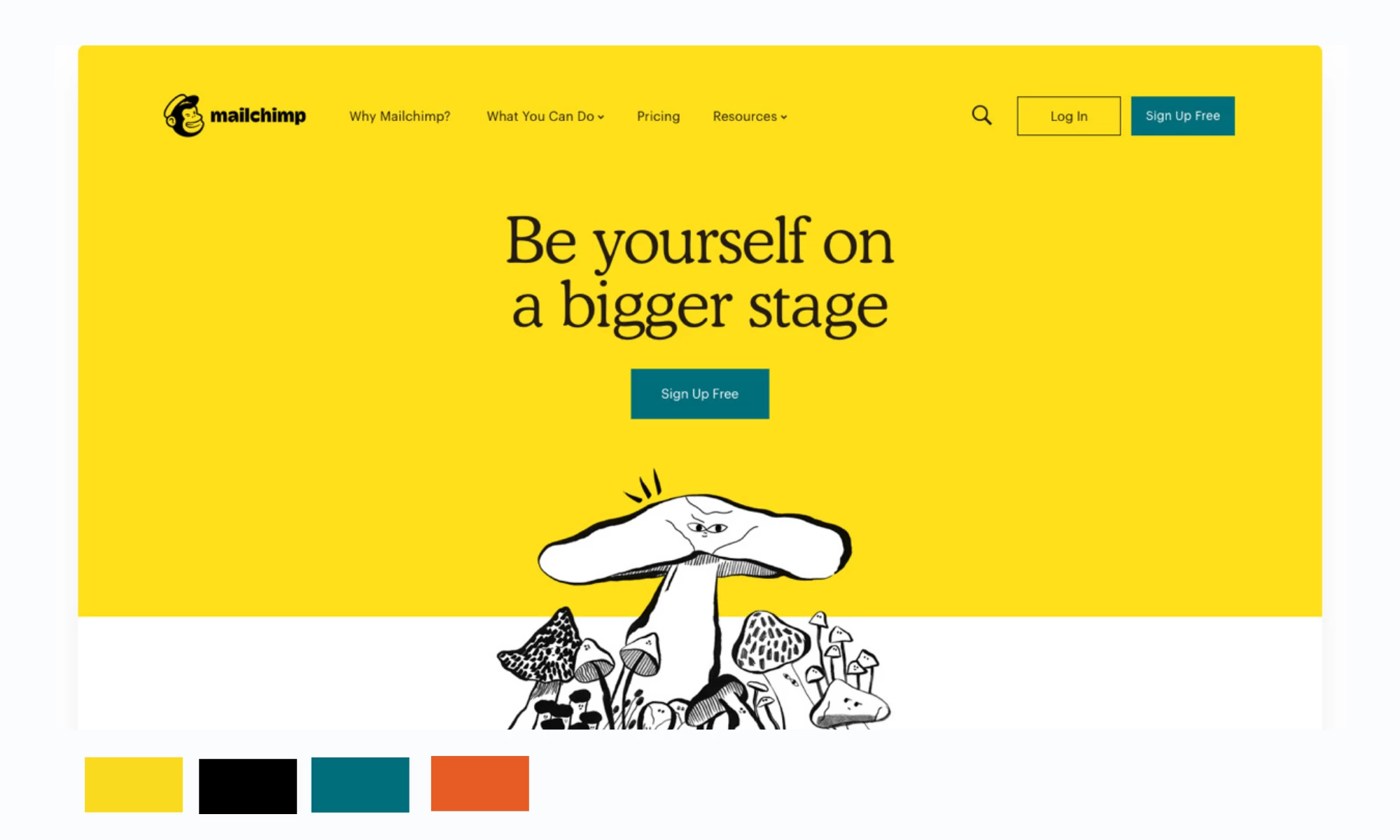 Mailchimp website screenshot
