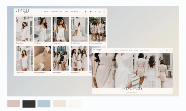 Le Rose website screenshot