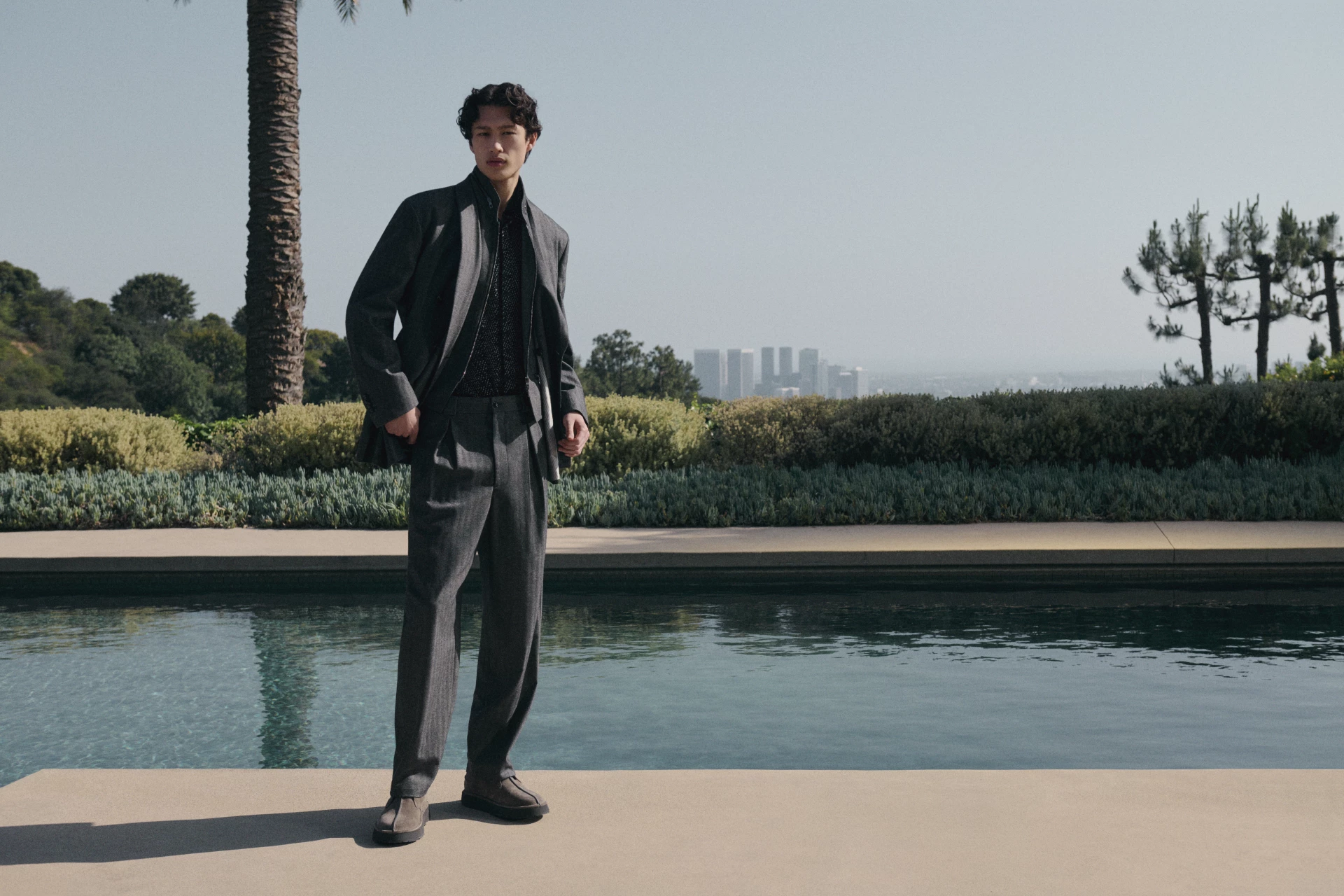 Neiman Marcus Fall campaign with Armani modeled by Mathieu Simoneau