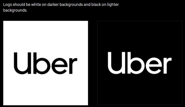 Uber brand guidelines